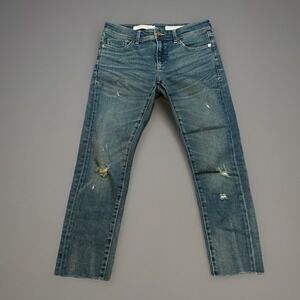 Pilcro Anthropologie Slim Boyfriend Distressed Raw Hem‎ Jeans 26